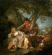 Francois Boucher The Interrupted Sleep oil